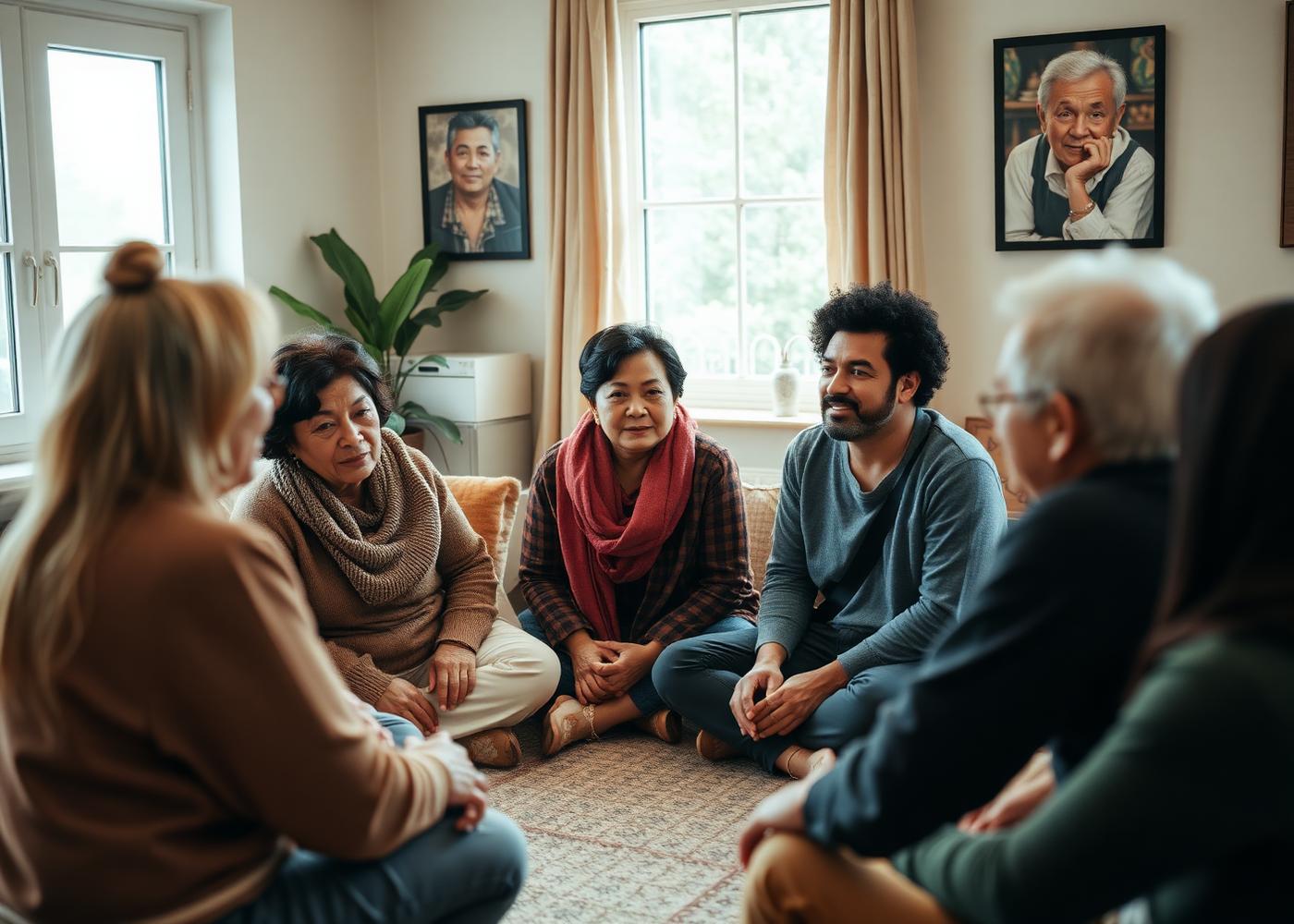 Community members from many backgrounds in dialogue